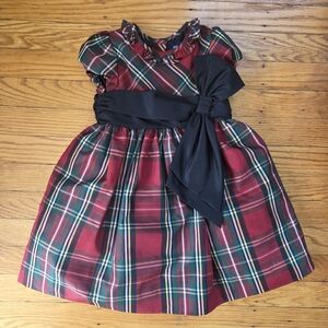 Ralph Lauren Plaid Dress with Black Sash 12M